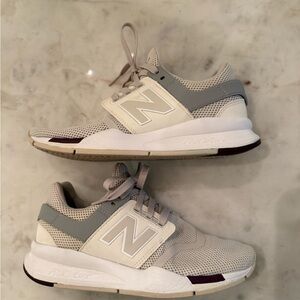 New Balance 247 Off-White and Light Gray Sneakers